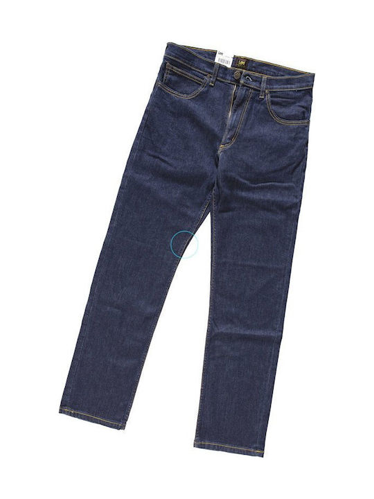 Brooklyn Men's Jeans Pants Elastic with Regular Straight Fit Blue
