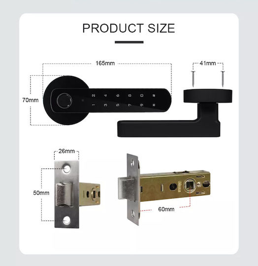 Secukey Elektronisches Schloss mit Bluetooth Verbindung Schwarze