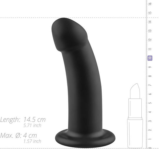 No Parts Charlie Dildo Dildo realist Cu ventuză Negru 15cm