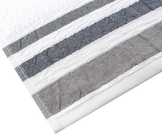Cryspo Trio Bath Towel Set 3pcs Plade Grey Weight 550gr/m²