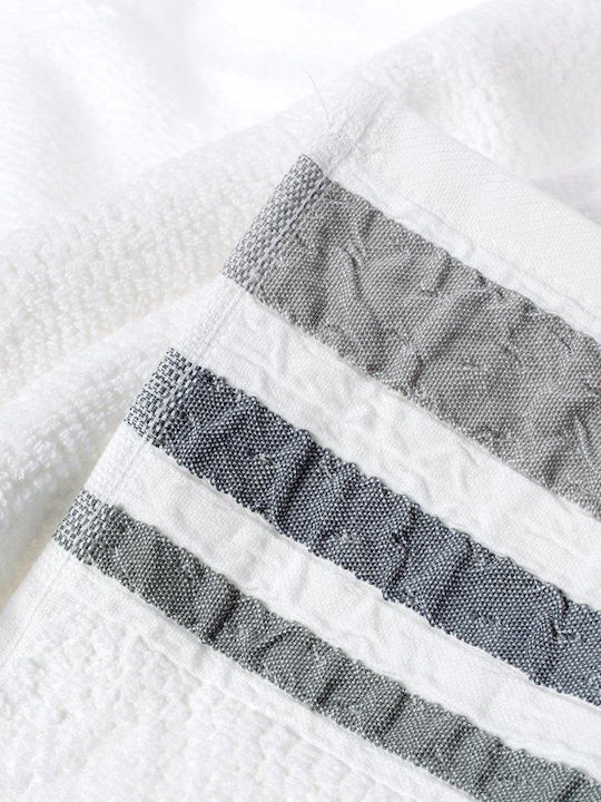 Cryspo Trio Σετ Πετσέτες Μπάνιου 3τμχ Plade Grey Βάρους 550gr/m²