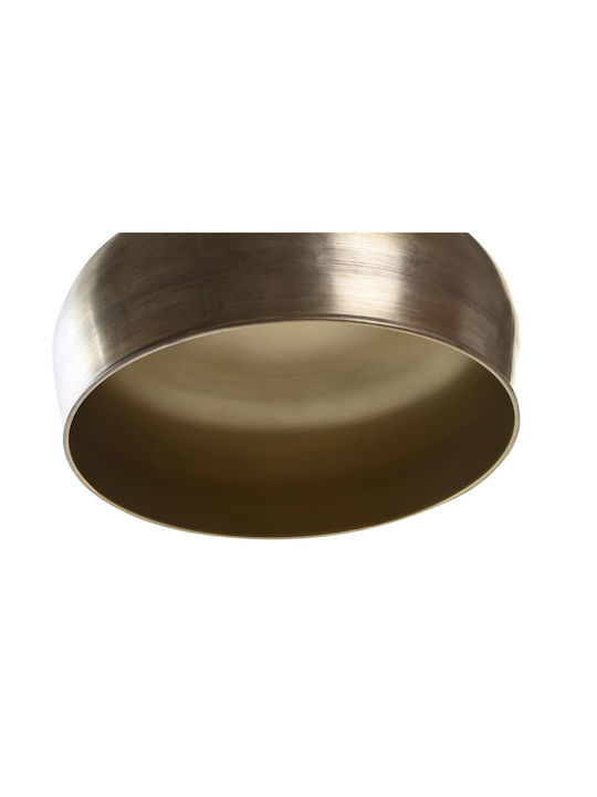 DKD Home Decor Hängelampe Einfaches Licht Glocke für Fassung E27 Gold