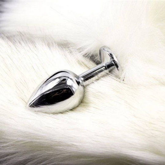 Toyz4lovers Fox Tail Πρωκτική Σφήνα Λευκή 7cm