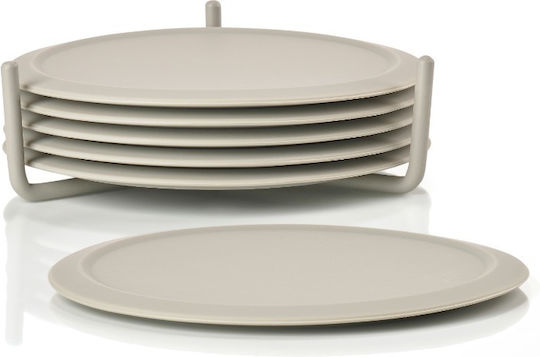 Zone Denmark Rotund Suporturi pentru pahare Plastic cu Suport Mud 10cm 6buc