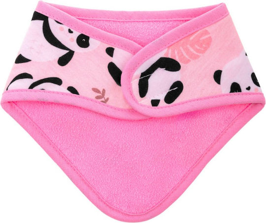 Akuku Baby Bib from 100% Cotton with Hoop & Loop Fastener Pink