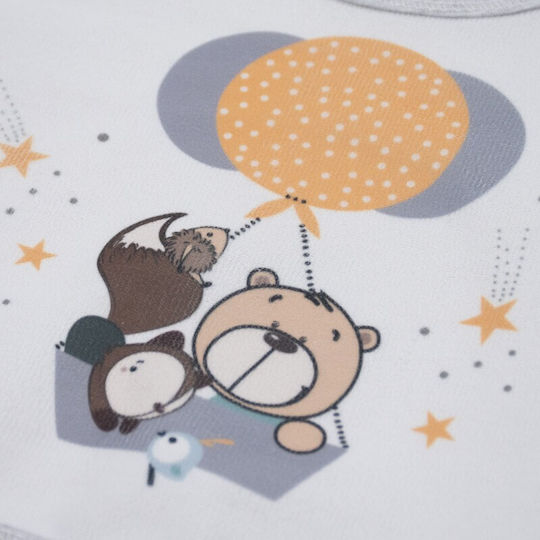Kamtex Baby Αδιάβροχη Ποδιά Υφασμάτινη με Κουμπί Ballon