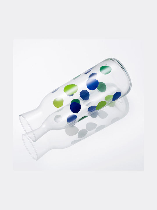 Benetton Rainbow Γυάλινη Καράφα Σερβιρίσματος με Ποτήρια Πολύχρωμη 1200ml 3τμχ