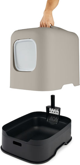 Rotho My Pet Biala Τουαλέτα Γάτας Κλειστή Καφέ Μ51 x Π39.5 x Υ44.3cm