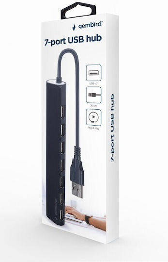 Gembird USB Hub 7 Ports USB 2.0 with USB-A Connection