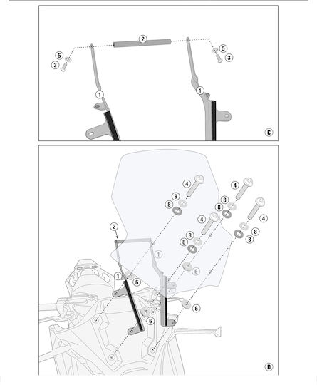 Moto Discovery Support Bar for Motorcycle Mobile Mount Honda Forza 750