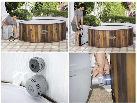Bestway Piscină Rotundă 1123lt Gonflabilă cu Hidromasaj 223x66cm