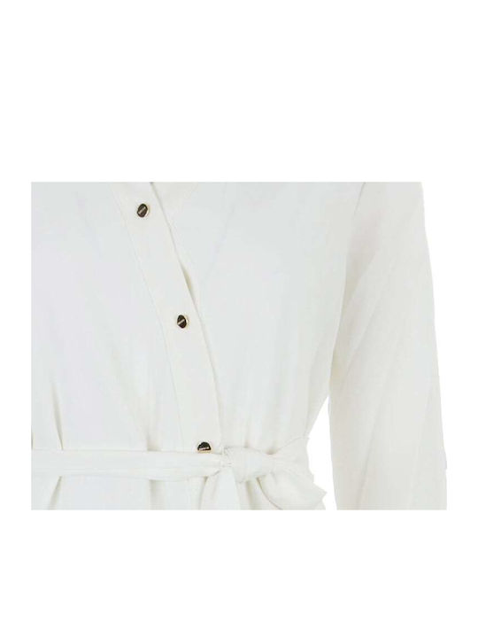 Summer Mini Shirt Dress Beige