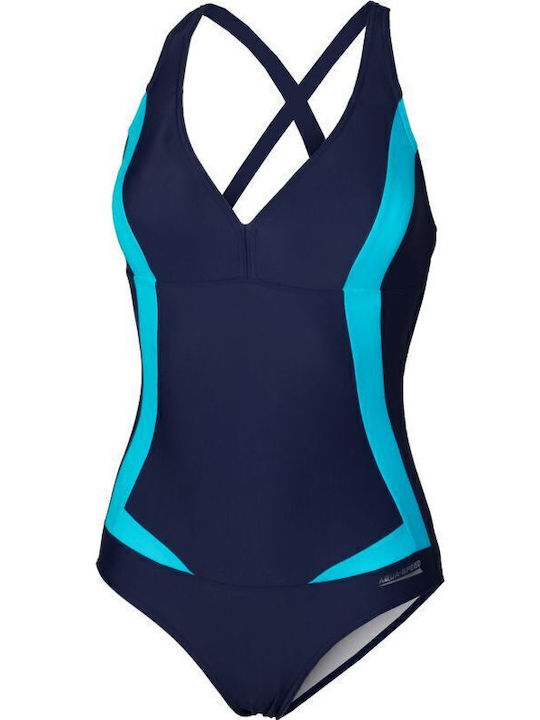 Greta Sportlicher Badeanzug Marineblau