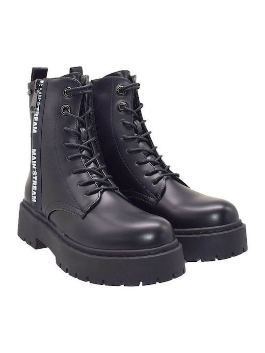 Leather Women's Ankle Boots Black