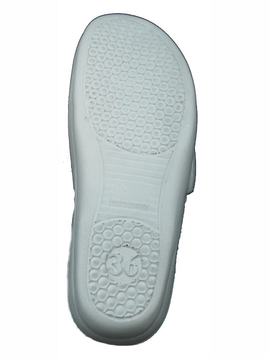 Flache Sandalen für Damen Anatomisch in Silber Farbe