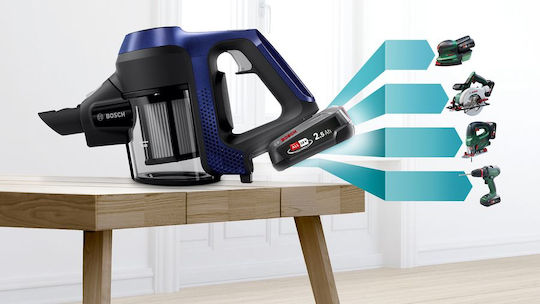 Bosch Unlimited Επαναφορτιζόμενη Σκούπα Stick 18V Μπλε