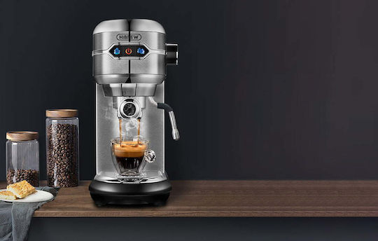 Hibrew H11 Αυτόματη Μηχανή Espresso 1450W Πίεσης 19bar Ασημί