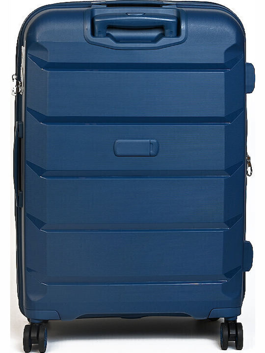 Airtex Paris UMQV47 Cabin Hard Blue Travel Suitcase with 4 Wheels Height 55cm