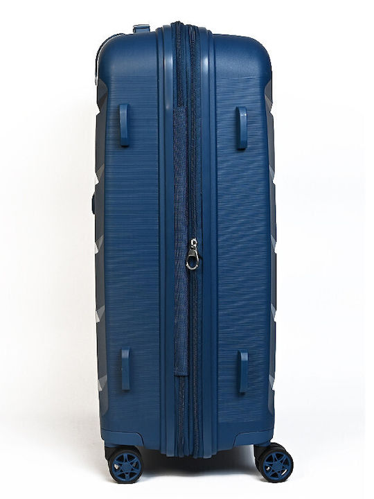 Airtex Paris UMQV47 Cabin Hard Blue Travel Suitcase with 4 Wheels Height 55cm