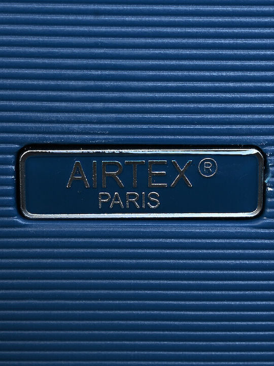 Airtex Paris BAMT46 Mittlerer Hartschalenkoffer Blau mit 4 Rädern Höhe 67,5cm