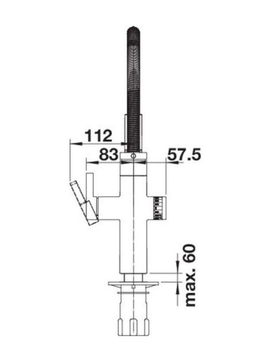 Blanco Evol-S Pro Ψηλή Μπαταρία Κουζίνας Πάγκου με Σπιράλ Inox Ασημί