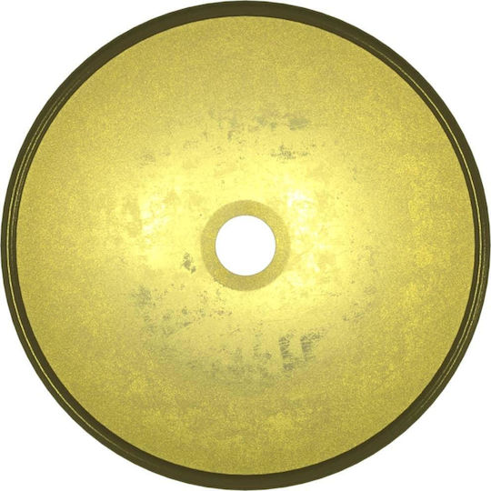 vidaXL Aufgesetztes Waschbecken Glas 35x35x12cm Gold