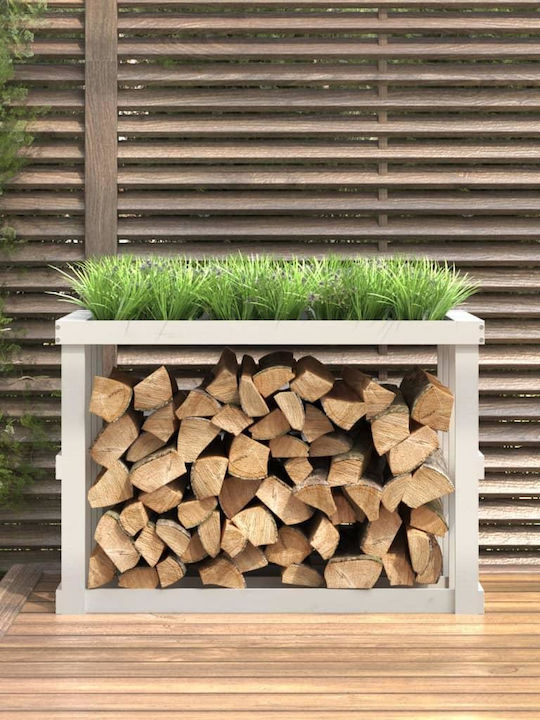 vidaXL Metallic Box Wood Storage 108x52x74cm White