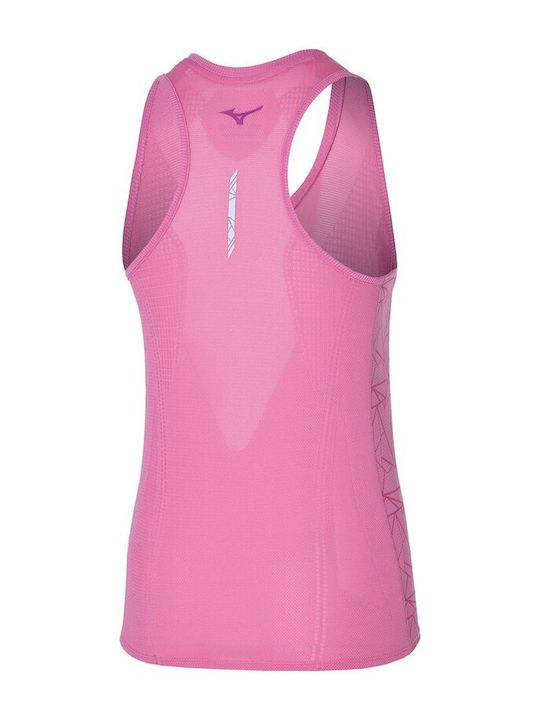 Mizuno Aero Feminină Sportivă Bluză Fără mâneci Roz