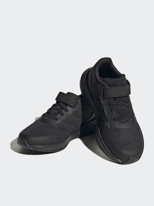 Runfalcon 3.0 El K Kids Sports Shoes Running with Hoop & Loop Closure Black