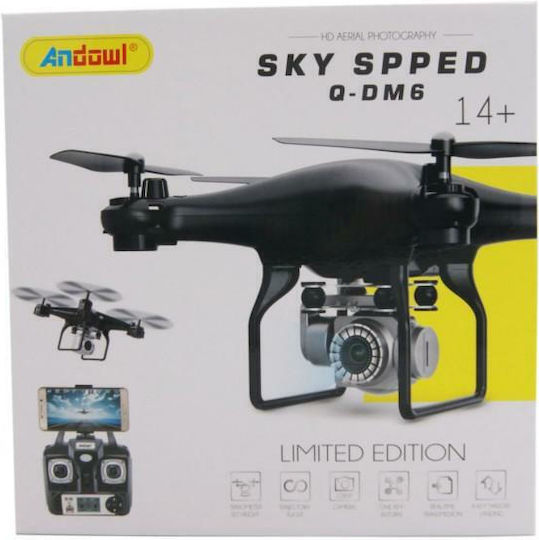 Andowl DM6 Drone with 1080p Camera and Controller White