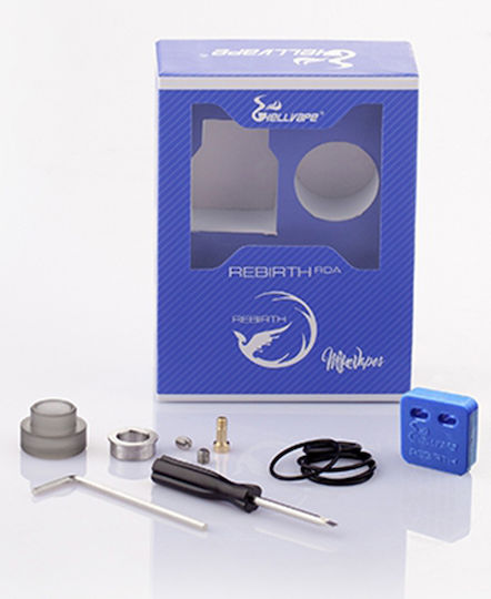 Hellvape Rebirth Verdampfer für Elektronische Zigaretten RDA 24mm Silver