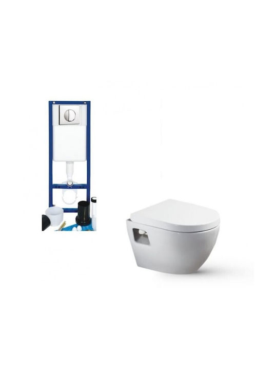 Tema Λεκάνη Δαπέδου με Καζανάκι με Slim Κάλυμμα Thermoplast Soft Close Λευκή Tema Λεκάνη Δαπέδου με Καζανάκι με Slim Κάλυμμα Thermoplast Soft Close Λευκή