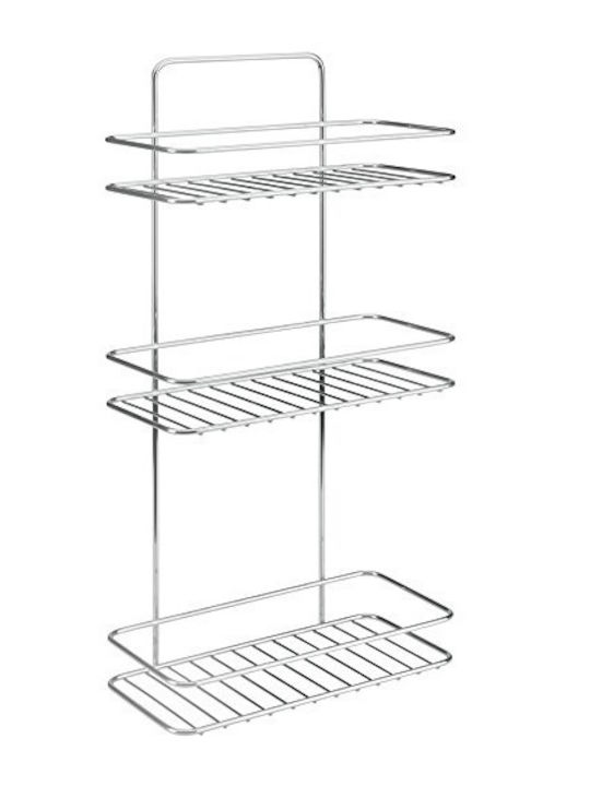 Metaltex Polytherm Reflex Стенен Рафт за баня Метален с 3 рафта 23x13x56см Сребриста