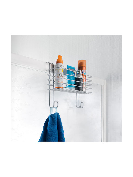 Metaltex Radius Montat pe perete Raft Baie Metal 30x13x25cm Argintie