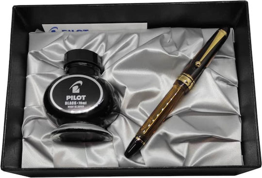 Pilot Custom Fountain Pen Medium Brown With Black Ink