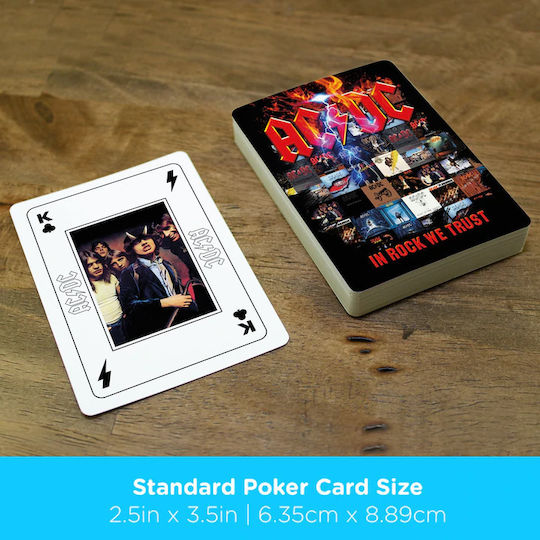 Aquarius AC/DC In Rock We Trust Collectible Playing Cards Laminated for Poker
