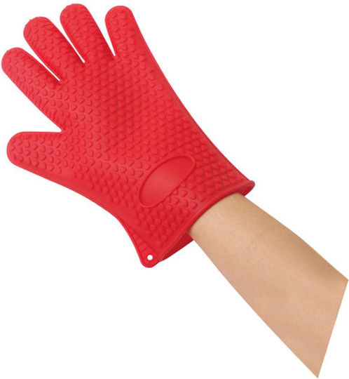 Factory Silicone Oven Mitts Set Red 2pcs