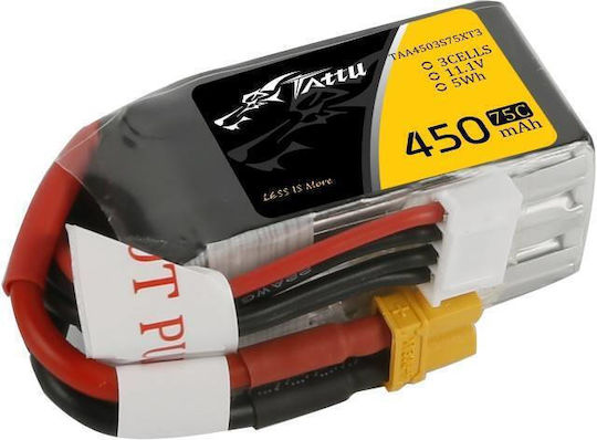 Tattu UAV Classic Батерия Li-Po 11.1V 450mAh 75C 3S XT30 за Дрон