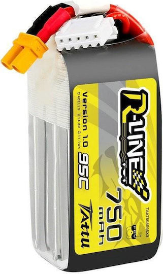Tattu R-Line Батерия Li-Po 14.8V 750mAh 95C 4S XT30 за Дрон