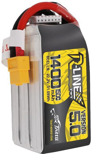 Tattu R-Line V5 Батерия Li-Po 22.2V 1400mAh 150C 6S XT60 за Дрон