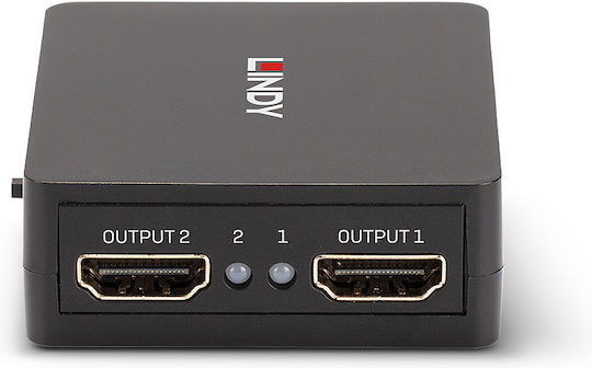 Lindy Конвертор HDMI женски към HDMI 2x женски Черен 1бр 38358