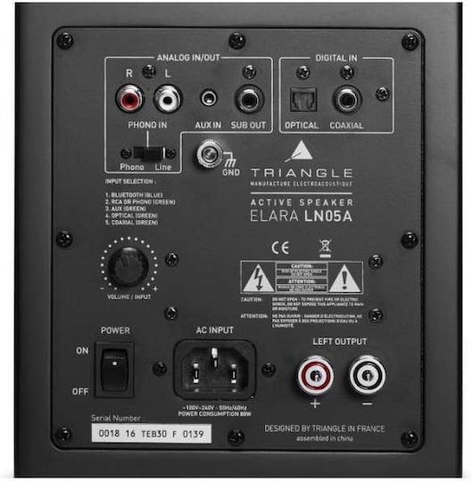 Triangle Elara LN05A Ζεύγος Ηχείων Hi-Fi Δαπέδου 160W 2.5 Δρόμων Π26.3xΒ16.5xΥ90εκ. Μαύρα