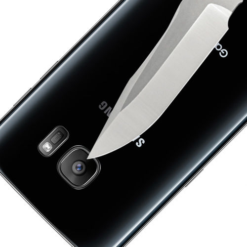 Smartfits Rückkamera 3 Stück Kameraschutz Gehärtetes Glas Transparent für das Galaxy S7 Edge