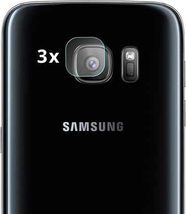 Smartfits Rückkamera 3 Stück Kameraschutz Gehärtetes Glas Transparent für das Galaxy S7 Edge