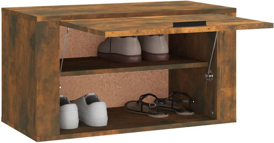 Shoe Organizer with 2 Shelves Oak 70x35x38cm