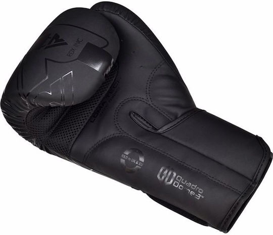 RDX F6 KARA Γάντια Πυγμαχίας από Συνθετικό Δέρμα για Αγώνα Μαύρα