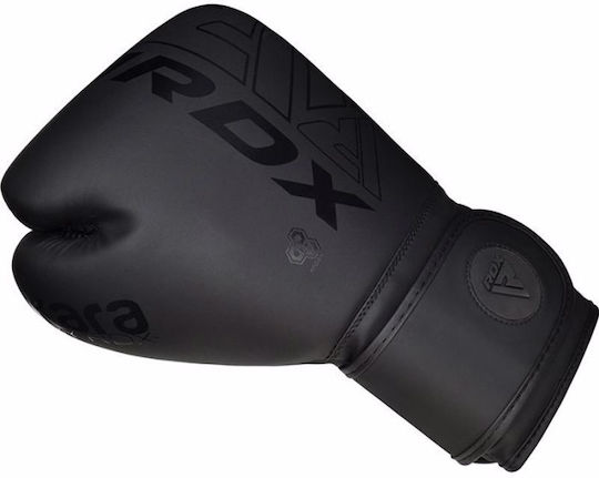 RDX F6 KARA Γάντια Πυγμαχίας από Συνθετικό Δέρμα για Αγώνα Μαύρα