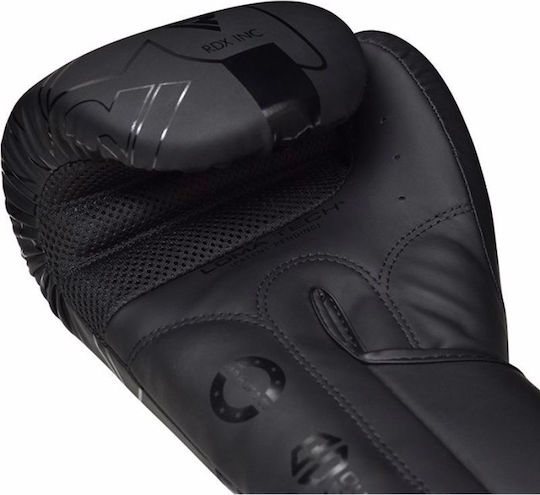 RDX F6 KARA Γάντια Πυγμαχίας από Συνθετικό Δέρμα για Αγώνα Μαύρα