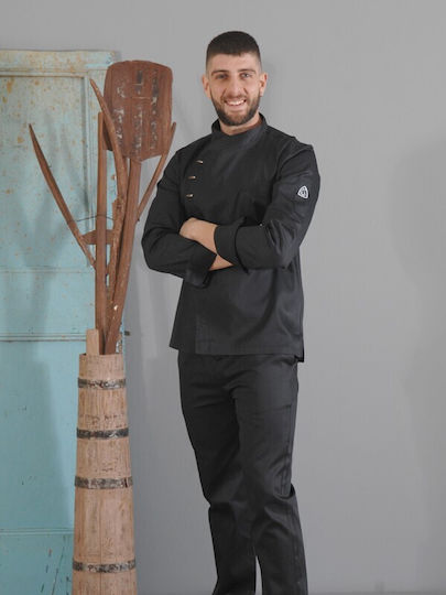 Tips Blouse Chef Unisex Gray with Long Sleeve
