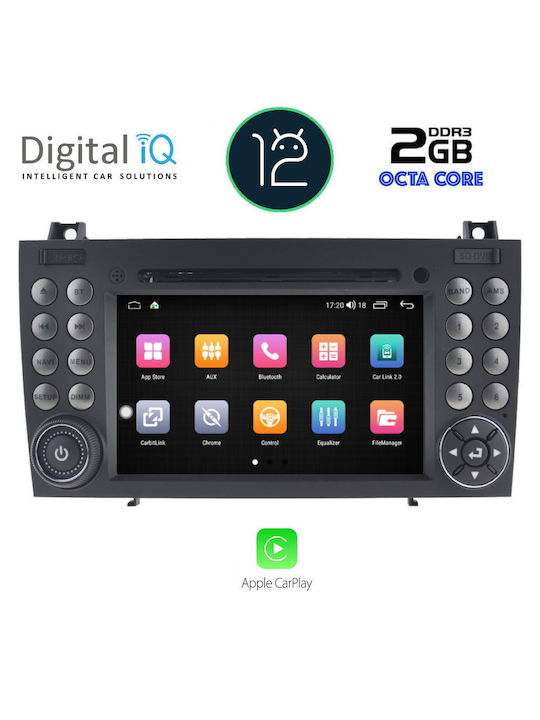 Digital IQ Sistem Audio Auto pentru Mercedes-Benz SLK - Magazin online R171 2004-2010 (Bluetooth/USB/AUX/WiFi/GPS/Apple-Carplay/Partitură) cu Ecran Tactil 7"